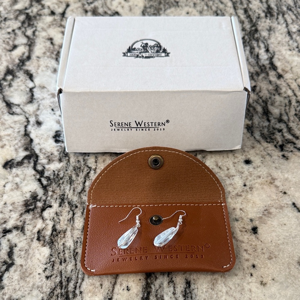 Serene Western Silver Earrings